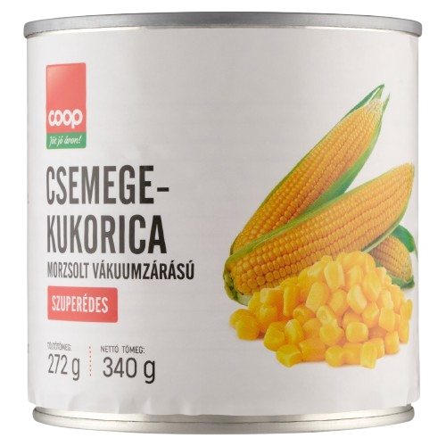 Coop csemegekukorica szuperédes morzsolt 340g