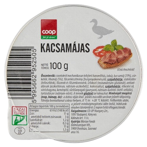Coop kacsamájas 100g