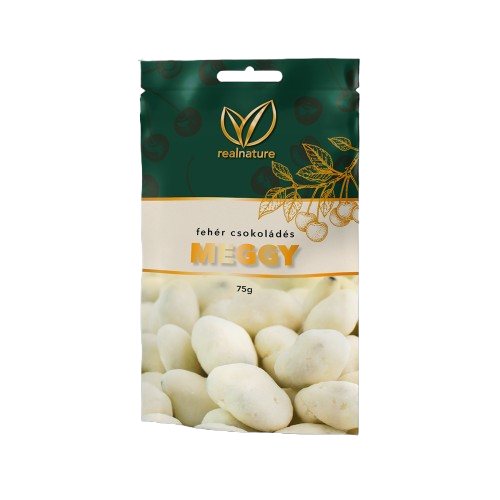 Real Nature fehér csokoládés meggy 75 g