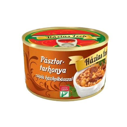 HÁZIAS ÍZ.PÁSZTORTARHONYA CSÍPŐS KOLBÁSSZAL 400G