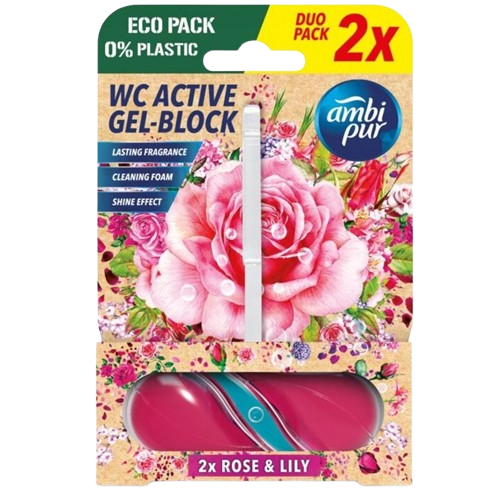 Ambi Pur wc block 2x45g Rose & Lily