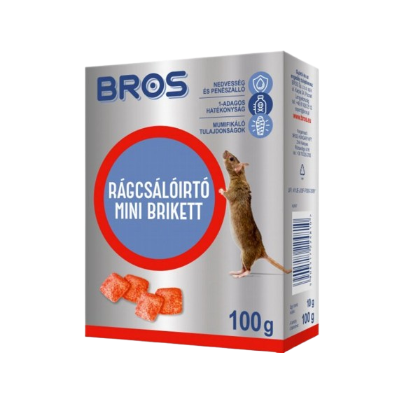 Bros Rágcsálóirtó paraffinos blokk 100g