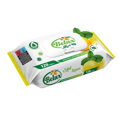 BELUX nedves törlőkendő menta-citrom 120db  