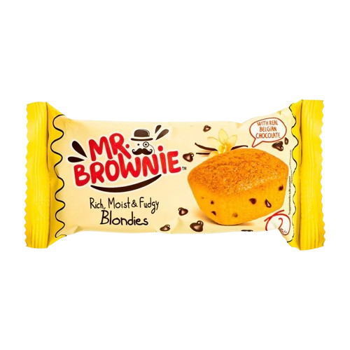 Mr. Brownie szelet 50g blondies vaniliás belga csoki