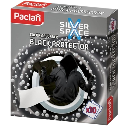 Paclan színvédő kendő fekete ruhákhoz 10 db Silver Space