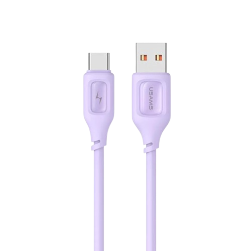 USAMS MOE SJ619 USB TYPE-C KÁBEL 3A 1 MÉTER LILA