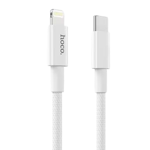 HOCO X90 COOL USB TYPE-C / LIGHTNING KÁBEL 20W 1 MÉTER FEHÉR