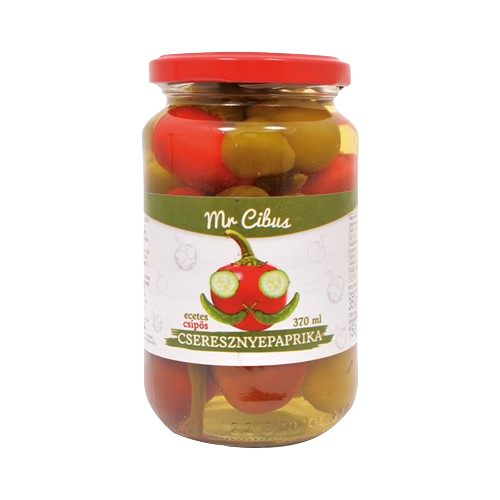 Cseresznye paprika csípős 370ml-mini cibus