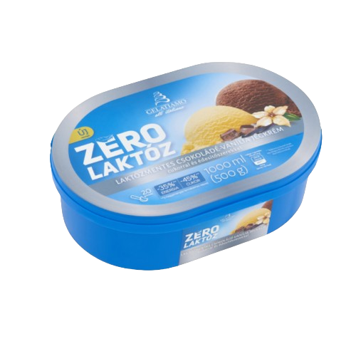 Gelatiamo Zero laktózmentes csokoládé-vanília jégkrém 1000ml