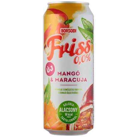 Borsodi Friss mangó-maracuja 0% 0,5l -DRS