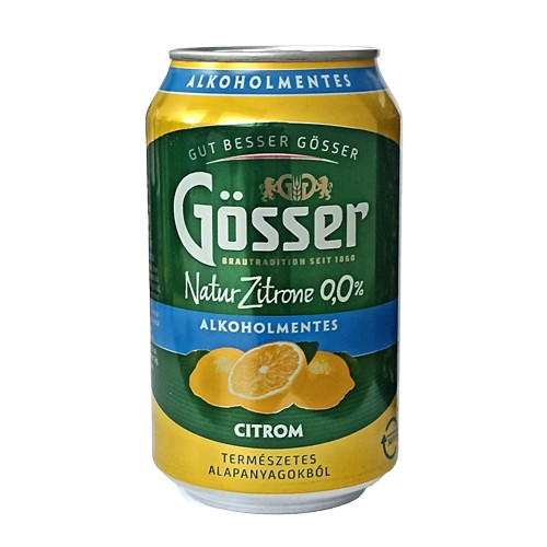 Gösser NaturZitr. citrom 0% 0,33l dob-DRS