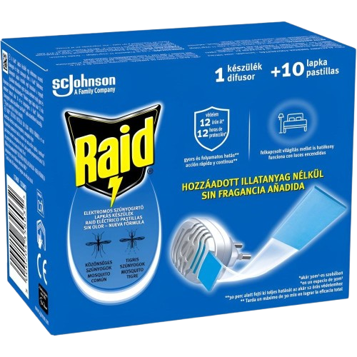Raid elektromos lapkás szúnyogirtó k.1+10 utt.
