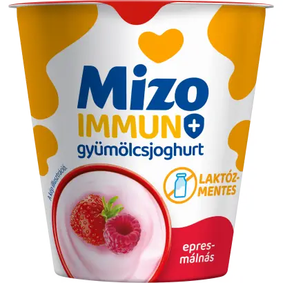 Mizo immun+joghurt eper-málna laktózmentes 125g