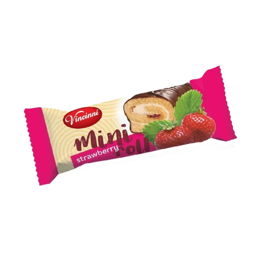 Vincinni  mini roll eper ízű krémmel kak.bev.30g