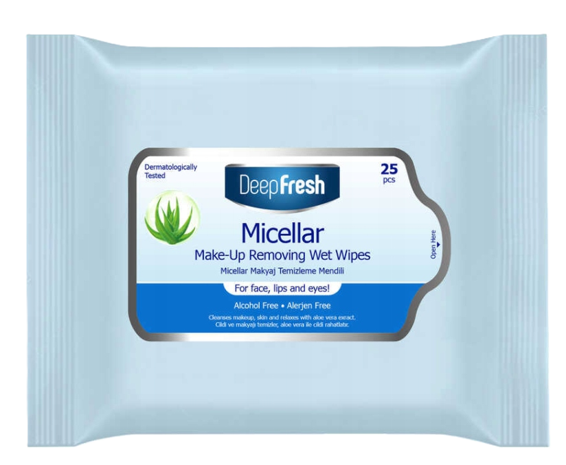 Deep Fresh sminklemosó micellás  törlőkendő 25 db