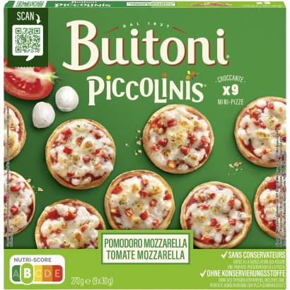 Buitoni piccolinis mozzarella pizza 270g