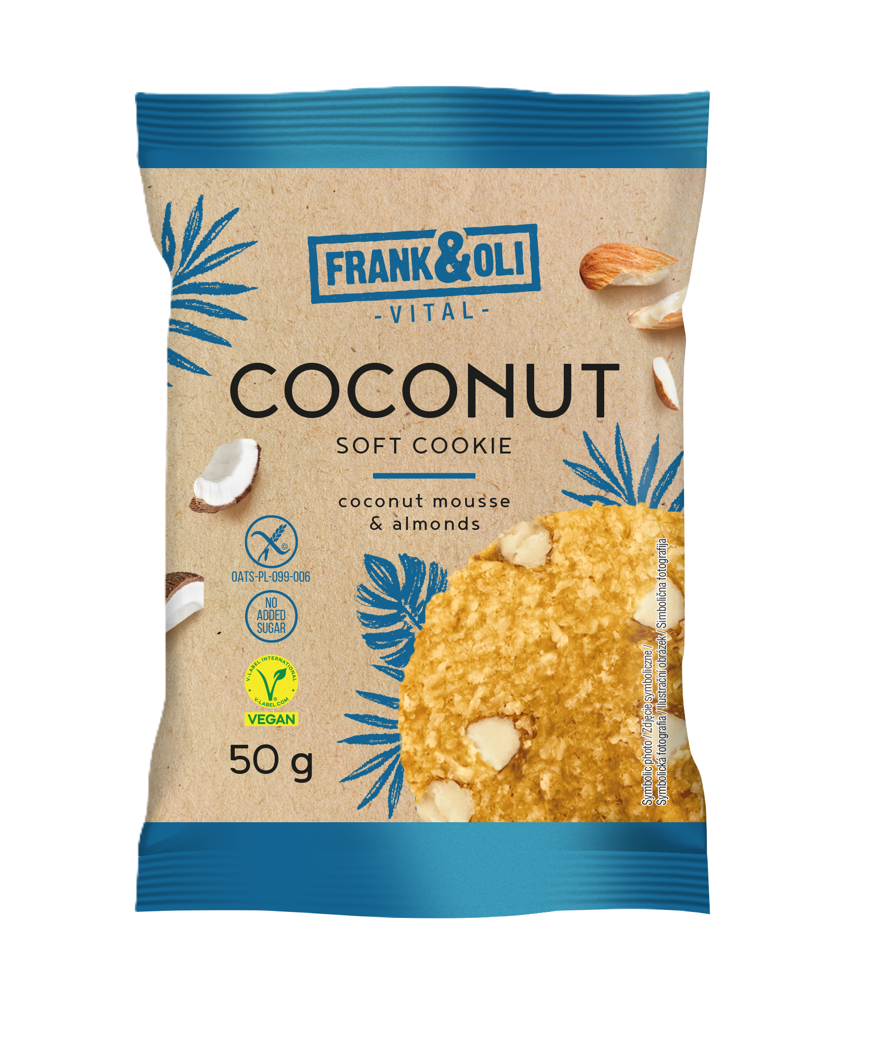 Frank & Oli soft cookie kókusz és mandula 50g