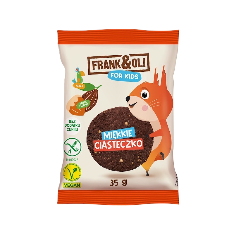 Frank&Oli soft cookie kids mogyoró és kakaó 35g