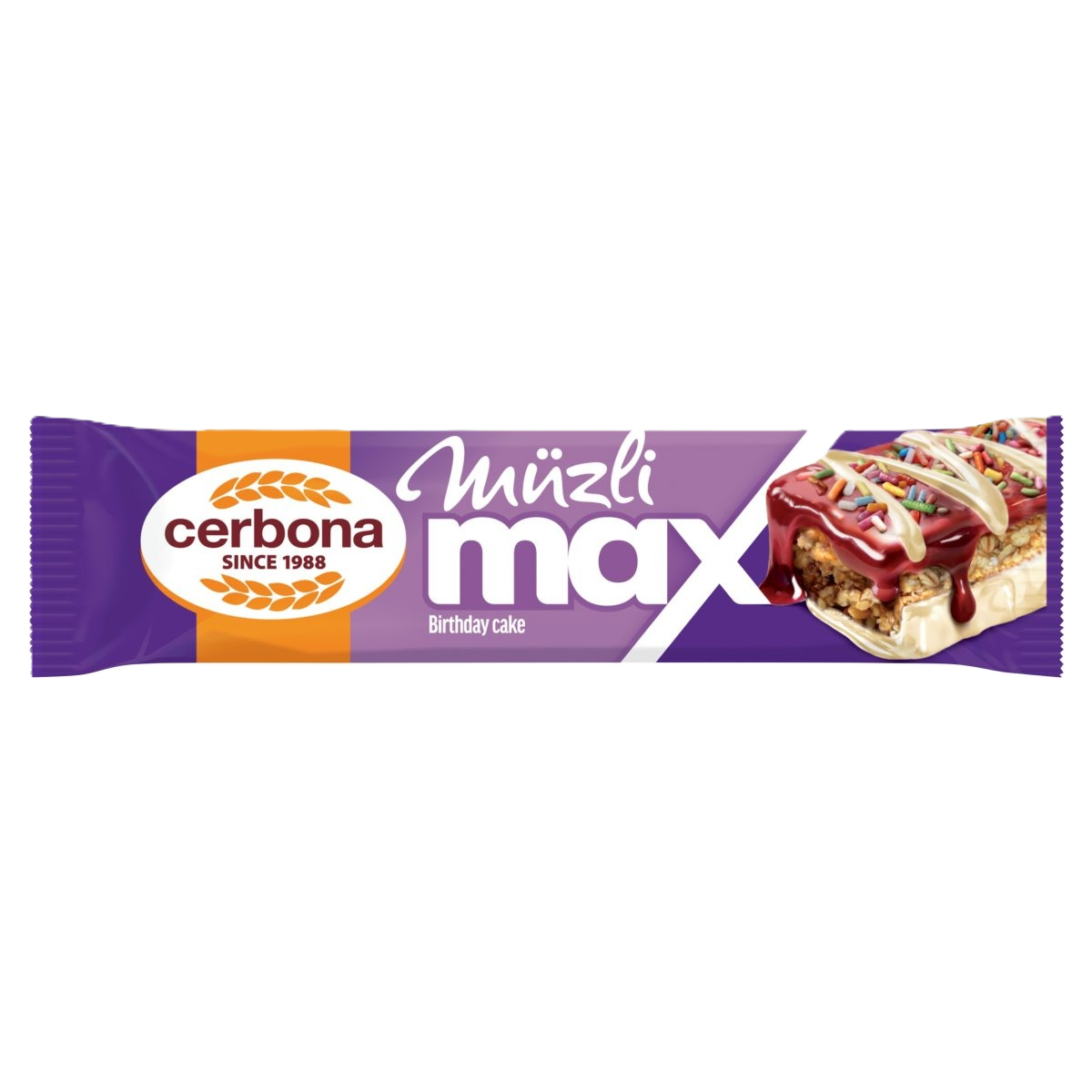 Cerbona Max szelet 30g birthday cake
