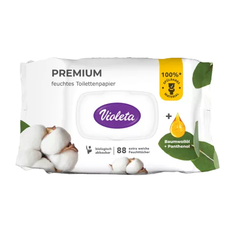 Violeta Premium Cotton nedves toalettpapír 88db