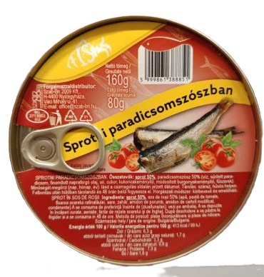 Fish paradicsomos sprotni 160g