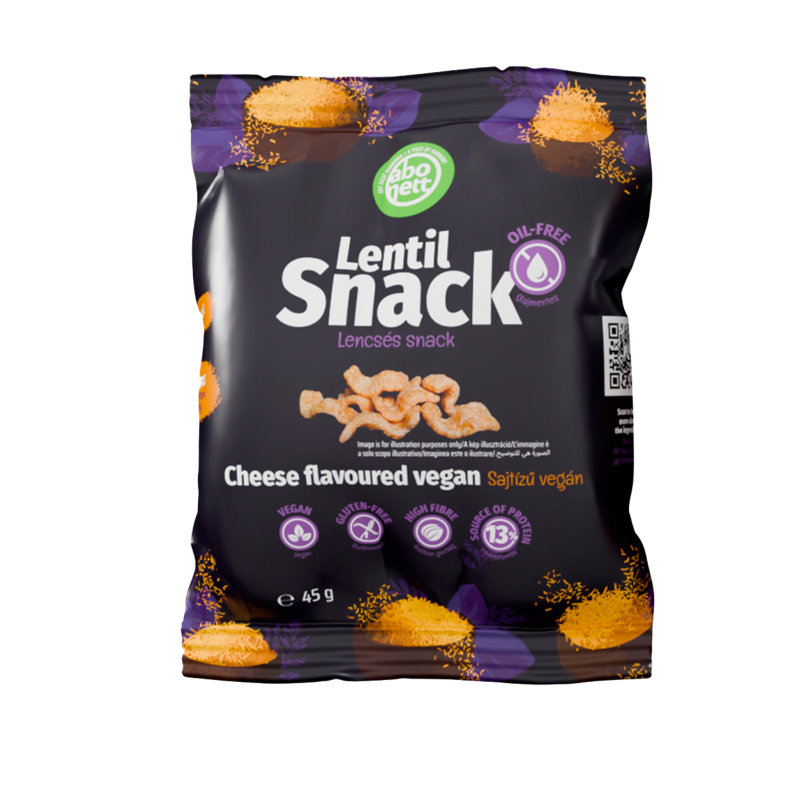 Abonett Lencsés Snack Vegán Sajtos 45g