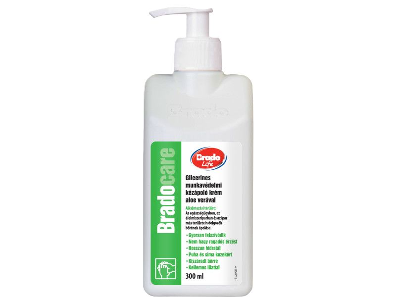 Bradocare kézápoló krém 300ml munkavédelmi aloe vera