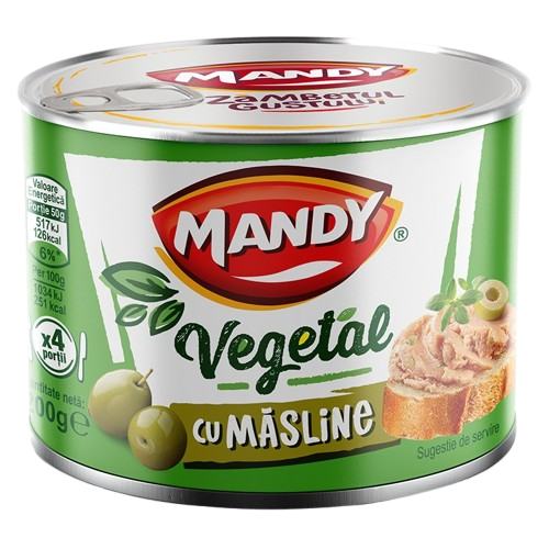 Növényi pástétom olivabogyóval 200g Mandy