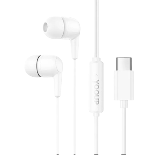 YOOUP E14 TYPE-C VEZETÉKES HEADSET (DAC) FEHÉR