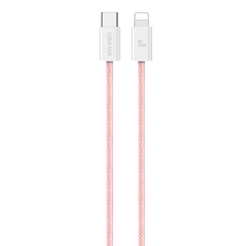 USAMS SJ657 U86 USB TYPE-C / LIGHTNING KÁBEL 30W 1.2 MÉTER PINK