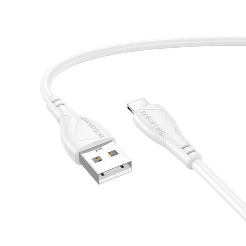BOROFONE BX121 ENERGY LIGHTNING KÁBEL 2.4A 1 MÉTER FEHÉR