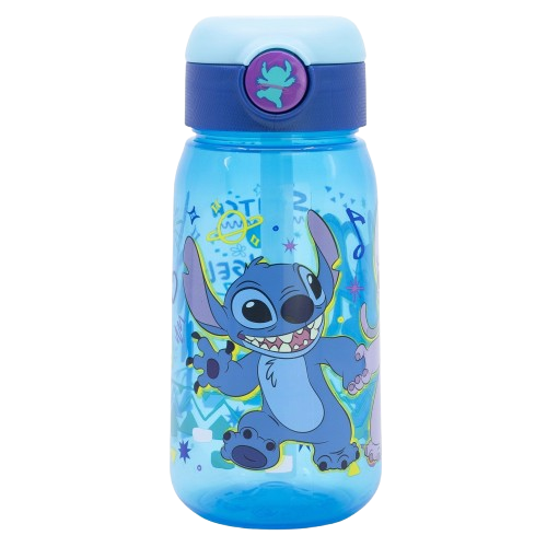 Stitch szívószálas kulacs 