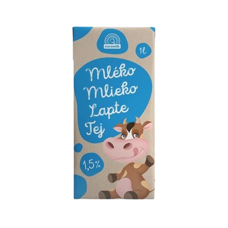 EUROMILK TEJ UHT 1,5% 1L