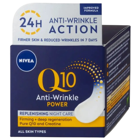 Nivea arckrém 50ml Q10Power Ránct. Éj.