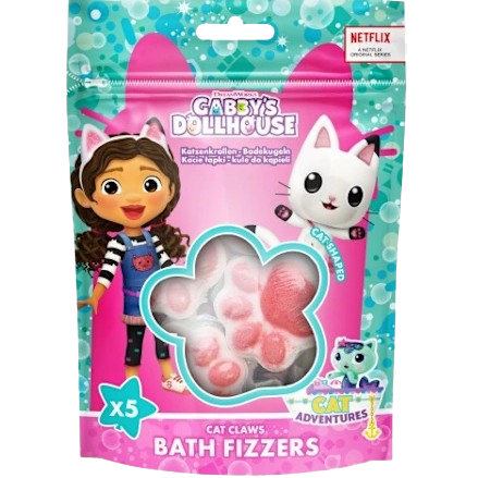 Gabby's Dollhouse cicamancs alakú pezsgő fürdőbomba 5 db