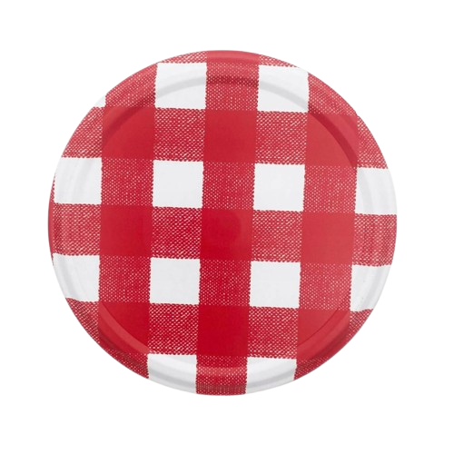 Menetes tető 82mm piros-fehér kockás