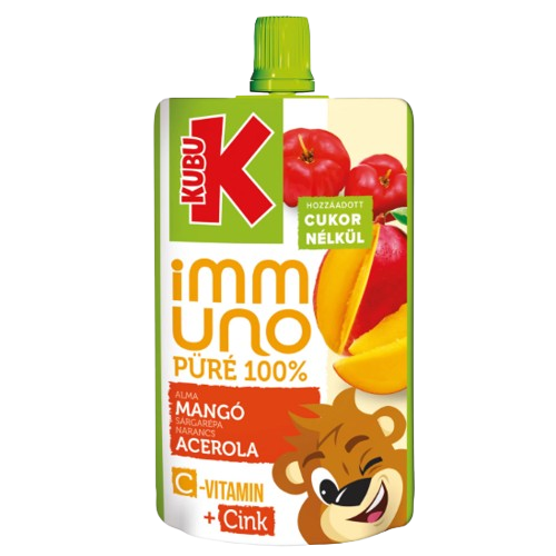 Kubu c-vitamin püré alma mangó sárgarépa narancs ízű 100g