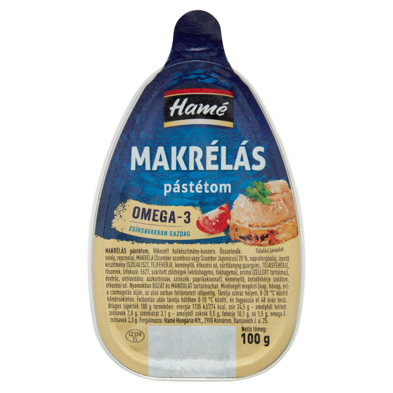 Hamé Makrélás pástétom krém 100g