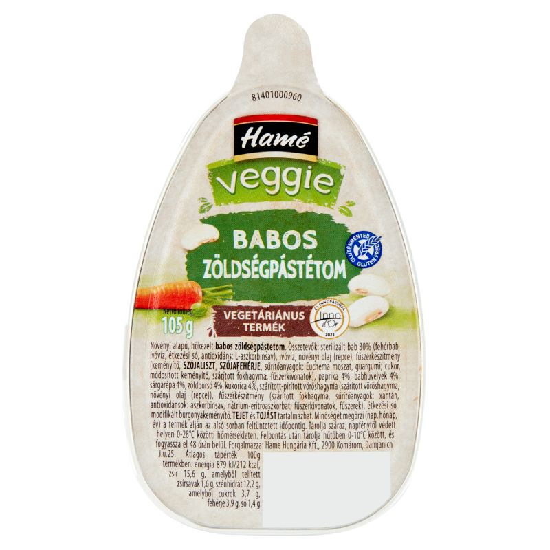 Hamé Babos zöldségpástétom VEGGIE 105g
