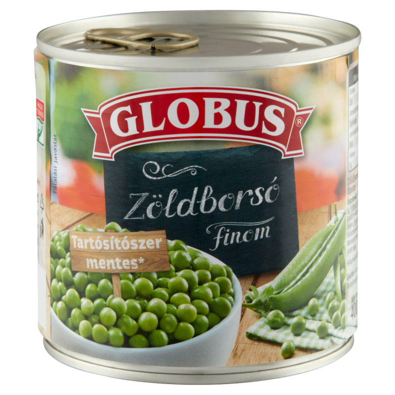 Globus zöldborsó tartósítószer mentes 400g