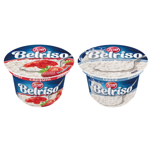 Zott belriso tejberizs 200g eper-natúr  